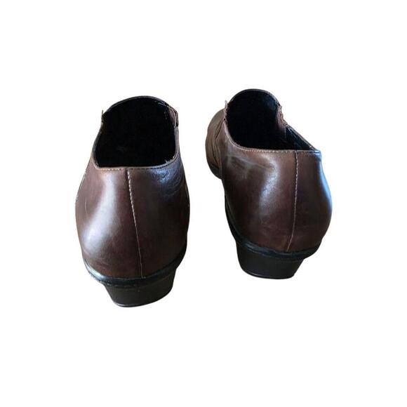 Abeo Womens Brown Leather 247 Colbie Slip On Clogs Size 9 - Picture 3 of 9